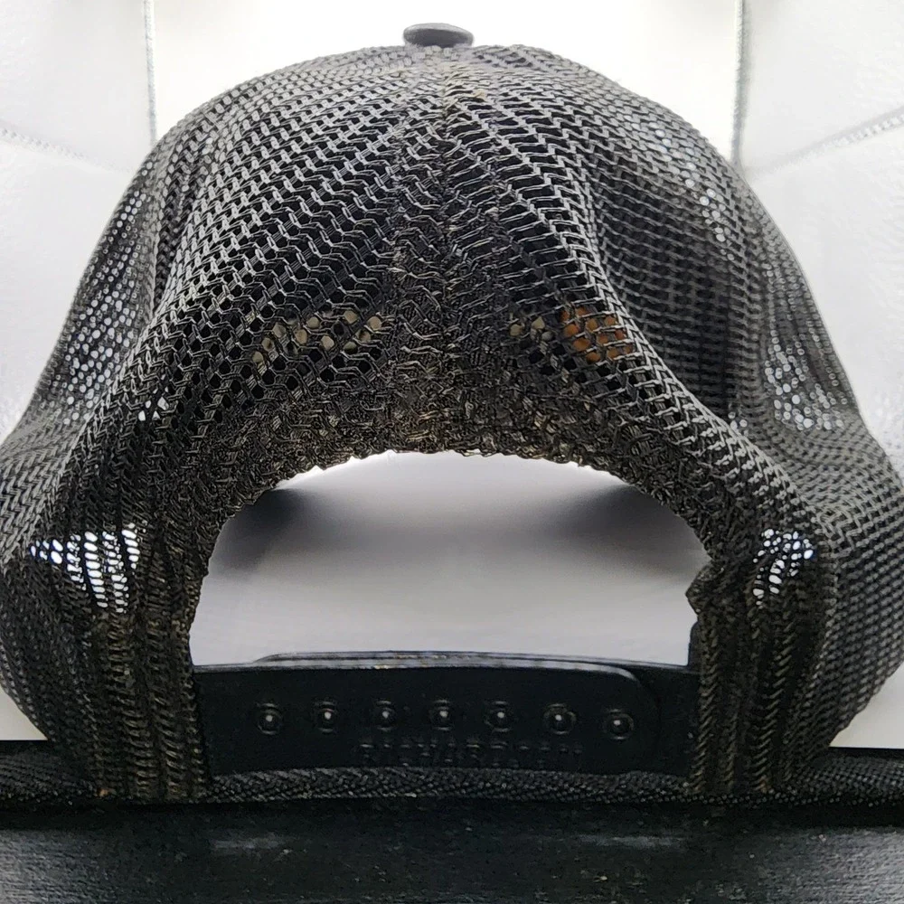 Minn Kota Richardson 112P‎ Trucker Hat Mens Black Camo Mesh Snapback Fishing Cap